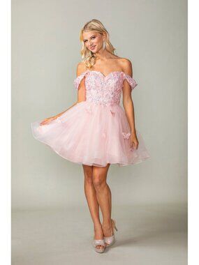 NEW BLUSH Evening Gown Floor Length Formal Elegant Stunning 3338